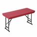 Correll, Inc. Adjustable Height Blow Molded 48" Rectangular Folding Table Plastic/Resin in Red | 27 H x 48 W x 24 D in | Wayfair RA2448S-25