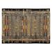 "Liora Manne Esencia Tribal Stripe Indoor/Outdoor Mat Black 1'11"" x 4'11"" - Trans Ocean ECNR5805748"