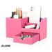 SR-HOME Multi-Function Desk Organizer, Leather in Pink | 4.7 H x 8.8 W x 4.1 D in | Wayfair SR-HOME543e78e