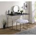 Brayden Studio® Vanity Desk Wood in Black/Brown/Gray | 28 H x 47 W x 24 D in | Wayfair C6468522C9FA440F84D7EA49013F0186