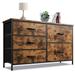 Latitude Run® 39.4" W Dresser for Bedroom w/ 5 Drawers for storage Wood in Brown | 24.1 H x 39.4 W x 11.7 D in | Wayfair