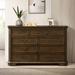 Charlton Home® Ailany Traditional Wood 9-drawer Dresser, Antique Walnut Finish Wood in Brown | 39 H x 59.5 W x 16.8 D in | Wayfair