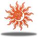Dakota Fields Arnbert Sun Moon Face Wall Décor Metal in Orange | 30 H x 30 W x 0.0125 D in | Wayfair 770D8EADF0CA4890AC3BACA33B410AB9