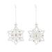 The Holiday Aisle® Glass Beaded Snowflake Ornaments - 2 Assorted Glass in White | 4 H x 5 W x 0.25 D in | Wayfair 88438E55308E443686D1AD2718779B65