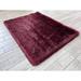 Red 66 x 42 x 3 in Area Rug - Everly Quinn Mar Vista Solid Color Machine Made Power Loom Wool/Polyester Area Rug in Burgundy Sheepskin/Faux Fur | Wayfair