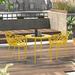Red Barrel Studio® Joeliz Patio Dining Armchair, Steel in Yellow | 31.5 H x 22.5 W x 24.5 D in | Wayfair DF2A034061784B3CBDBF2C805C8C0CA0