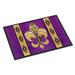 White 36 x 24 x 1 in Area Rug - Fleur De Lis Living Rectangle Otwell Machine Woven Indoor/Outdoor Area Rug in Purple | Wayfair