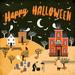 The Holiday Aisle® Spooky Village IV Happy Halloween by Laura Marshall - Wrapped Canvas Textual Art Canvas | 20 H x 20 W x 1.25 D in | Wayfair