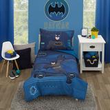 Warner Brothers Batman 4 Piece Toddler Bedding Set Polyester in Blue/Gray | Wayfair 5183416P