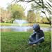 Winston Porter Klass Nature Boy Statue Resin/Plastic in Gray | 20.88 H x 11.88 W x 15.88 D in | Wayfair AD6D4E8404B944AB98D7E9B75B43E99B