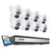 ZOSI 16CH 4K POE NVR security camera system w/ 4TB HDD, 5MP Outdoor Spotlight POE Cameras, 2-way Talk in White | 16 H x 12 W x 10 D in | Wayfair