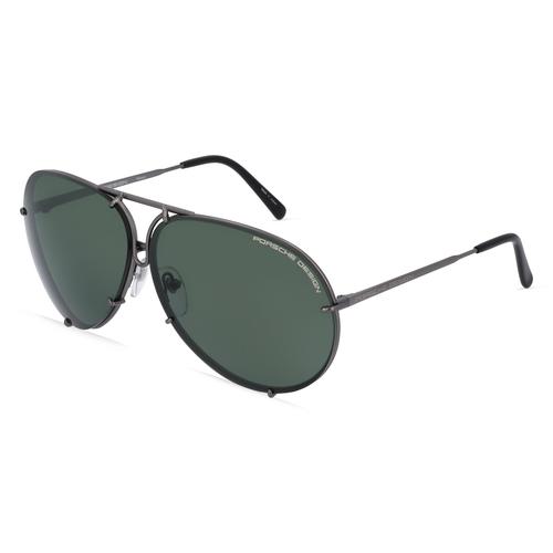 Porsche Design 8478 Herren-Sonnenbrille Vollrand Pilot Metall-Gestell, grau