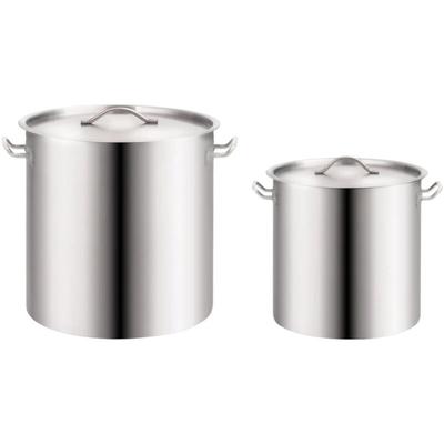 Vidaxl - 2 Piece Stock Pot Set 98/50 l Stainless Steel Silver