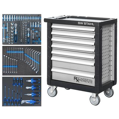 SWSTAHL Werkstattwagen, bestückt, 207-teilig Werkzeugwagen Z3703 Image