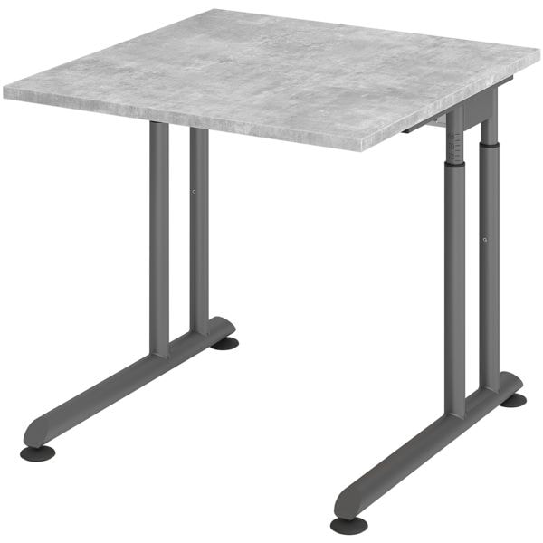 HAMMERBACHER Schreibtisch »Z-Line« 80 cm Gestell graphitfarben grau, 80x82x80 cm