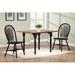 Black Cherry Selections 3-Piece Solid Wood Dining Table Set with Windsor Arrowback Chairs