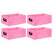 4Pcs Fabric Plant Grow Bags with Handles, 19.7"x11.8"x7.9" Planter Pots Pink