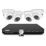SANNCE 4-channel 1080p lite Full HD Security Camera System,100 ft Night Vision,Smart Motion Alerts