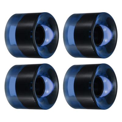 60mm Longboard Wheels Skateboard Wheel Street Wheels Cruiser 78A Clear Blue 4pcs - Clear Blue