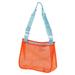 Mesh Beach Bag, Sand Backpack Shell Collecting Bags with Zipper, Orange Blue