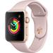 Restored Apple Watch Series 3 42mm GPS + Cellular Gold Case Pink Sand Sport Band (Refurbished)