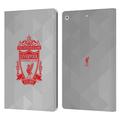 Head Case Designs Officially Licensed Liverpool Football Club Crest 1 White Geometric 2 Leather Book Wallet Case Cover Compatible with Apple iPad 10.2 2019/2020/2021