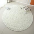 LELINTA Super Soft Fluffy Floor Rug Washable Shag Rug Round Shaggy Area Rug Bedroom Dining Room Anti-skid Carpet Yoga Mat Child Play Mat 4ft x 4ft 5.3ft x 5.3ft 6ft x 6ft