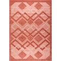 LaDole Rugs Geometric Modern Contemporary Area Rug - Durable Premium Carpet for Living Room Bedroom and Office - Salmon Red 4x6 (3 11 x5 3 120cm x 160cm)