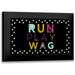 SD Graphics Studio 14x10 Black Modern Framed Museum Art Print Titled - Run Play Wag