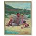 Jesus on the Beach with Children Picture Framed Plaque Large Gold Plaque Frame