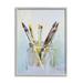 Stupell Industries Paintbrushes in Glass Jar Expressive Artist Tools Global Painting Gray Framed Art Print Wall Art 11 x 14 Design by Alan Segal