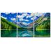 wall26 Canvas Print Wall Art Set Emerald Green Forest Mountain Range Nature Wilderness Photography Realism Decorative Landscape Colorful for Living Room Bedroom Office - 24 x36 x 3 Panels