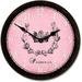 Pink Princess Wall Clock | Beautiful Color Silent Mechanism Made in USA