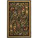 SAFAVIEH Chelsea Dania Floral Wool Area Rug Black 6 x 9