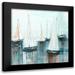 Jill Susan 12x12 Black Modern Framed Museum Art Print Titled - Fair Winds