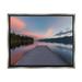 Stupell Industries Serene Lake Dock Quiet Pink Sunrise Reflection Photograph Luster Gray Floating Framed Canvas Print Wall Art Design by Jeff Poe Photography