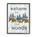 Stupell Industries Rustic Welcome To Woods Bears Trees Silhouette 16 x 20 Design by Nan