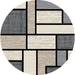 Premium 3D Hand Carved Thick Modern Contemporary Abstract Rug Design 3995 Beige Grey 6 6 x6 6 Round