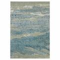 HomeRoots 475258 5 x 8 ft. Blue & Sage Impressionistic Ocean Area Rug Ocean