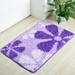 SOCOOL Door Mat 47 x32 Durable Welcome Mat Floor Mat Front Door mat Indoor Outdoor Door Rug Non Slip Rugs for Patio High Traffic Areas Purple Elite Flower DM2855U