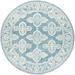 Mark&Day Wool Area Rugs 8ft Round Lecce Global Pale Blue Area Rug (8 Round)