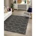 Unique Loom Geometric Trellis Frieze Rug Dark Gray/Ivory 10 x 13 1 Rectangle Trellis Traditional Perfect For Living Room Bed Room Dining Room Office