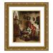 Fritz Wagner 12x14 Gold Ornate Wood Frame and Double Matted Museum Art Print Titled - The Card Players