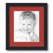 ArtToFrames 12.5x15 Matted Picture Frame with 8.5x11 Single Mat Photo Opening Framed in 1.25 Satin Black and 2 Deep Red Mat (FWM-3926-12.5x15)