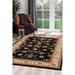 HomeRoots 395215 8 x 11 ft. Black & Tan Floral Vines Area Rug