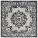 SAFAVIEH Brentwood Gisselle Oriental Area Rug 6 7 x 6 7 Square Black/Ivory