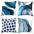 TureClos 4 Pcs Abstract Pattern Printed Tie Dyed Texture Decorative Pillow Covers