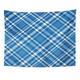 REFRED Nautical Tartan Plaid Pattern Checkered in Dark Grayish Blue Pale and White Quilt Wall Art Hanging Tapestry Home Decor for Living Room Bedroom Dorm 51x60 inch