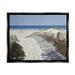 Stupell Industries Fenced Pathway to Beach Summer Nautical Painting Jet Black Framed Floating Canvas Wall Art 24x30 by Zhen-Huan Lu