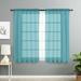 2 Pack Basic Home Rod Pocket Sheer Voile Window Curtains - Assorted Colors & Sizes